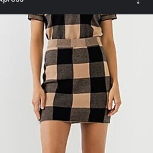 Ike New English Factory Gingham Skirt